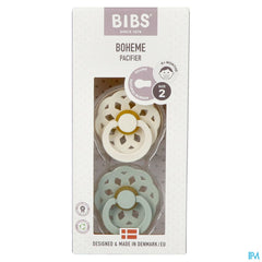 Bibs 2 Sucette Boheme Duo Sage/ivory 2