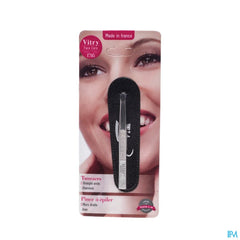 PINCE A EPILER MORS DROITS INOX