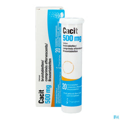 Cacit 500mg 20 comprimés effervescents - Supplément de Calcium en cas de ostéoporose