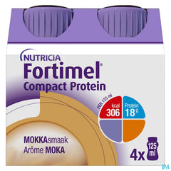 Fortimel Compact Protein Goût Moka Bouteilles 4x125 ml