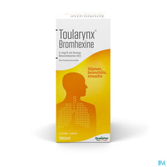 Toularynx Bromhexine 180 ml sirop toux grasse, bronchite, sinusite