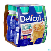 Delical Saveurs Multi-fruits S/sucre 4x200ml