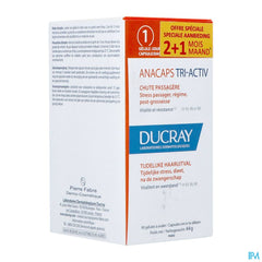 Ducray Anacaps Tri-Activ Complément alimentaire chute de cheveux passagère VITAMINE B 90 gélules