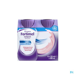 Fortimel Compact 2.4kcal Arôme Fraise Complément Nutritionnel Dénutrition Bouteilles 4x125ml