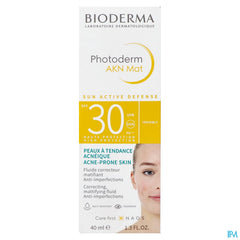 Bioderma Photoderm Akn Mat Spf30 Fluide Nf 40ml