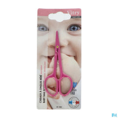 CISEAUX BEBE INOX BLEU / ROSE