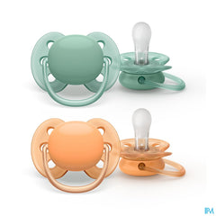 Philips Avent Sucette Soft Cognac Green +0m
