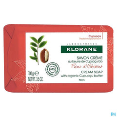 Klorane - Savon crème au beurre de Cupuaçu BIO - Fleur d’Hibiscus - Tous types de peaux