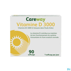 Careway Vitamine D 3000iu Softcaps 90
