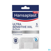 Hansaplast Pansements Ultra Sensitive Xxl 8x10cm 5