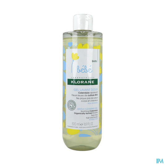 Klorane - Gel lavant doux au Calendula apaisant - Bébé - Corps et cheveux - Peau normale