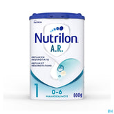 Nutrilon AR 1 | En cas de régurgitations | Lait Bébé 0-6 Mois | Lait en Poudre pour Biberon | Boîte 800g