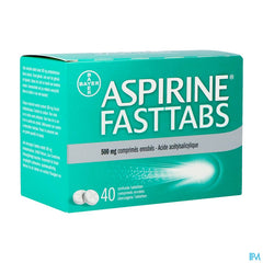 Aspirine Fasttabs 500mg Comp Pell 40