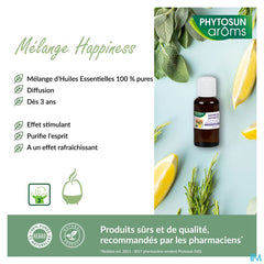 Phytosun® Mélange D’Huiles Essentielles – Happiness – 30 ml – Rafraîchit & Revigore