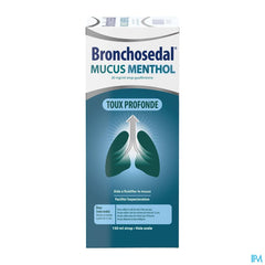 Bronchosedal® Mucus Menthol, contre la toux productive, détache les mucosités et dégage les voies respiratoires, 150 ml