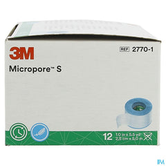 Micropore S 3m Sparadrap 2,5x500cm 12