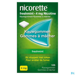 Nicorette® Freshmint Gomme à Mâcher — pour arrêter de fumer — 105 pièces, 4 mg de nicotine