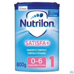 Nutrilon Satisfa+ 1 | Lait épaissi pour Nourrissons Bébé 0-6 mois | Lait en Poudre pour Biberon | Boite 800g