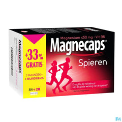 Magnecaps Muscles 84 capsules Magnésium 450mg & Vit B6 + 33% GRATUIT 84+28 capsules
