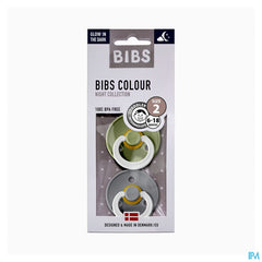 Bibs 2 Sucette Duo Glowindark Sage/cloud 2