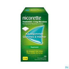 Nicorette® Freshmint Gomme à Mâcher — pour arrêter de fumer — 105 pièces, 4 mg de nicotine