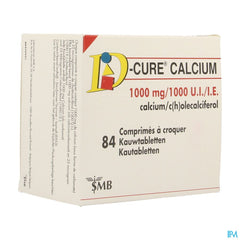 D-cure Calcium 1000mg/1000ui Comp Croquer 84