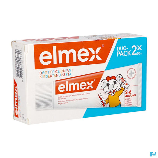 Elmex Dentifrice Enfant 2-6a 2x50ml