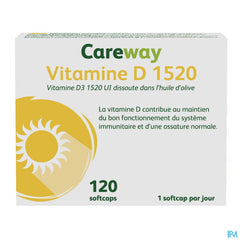 Careway Vitamine D 1520iu Softcaps 120