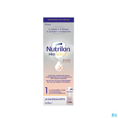 Nutrilon Profutura 1 | Composition unique DUOBIOTIK | Lait Nourrissons Bébé 0 à 6 mois | Lait en Poudre pour Biberon | Sachets 5x23g