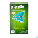 Nicorette® Classic Gomme à Mâcher — pour arrêter de fumer — 105 pièces, 2 mg de nicotine
