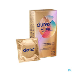 Durex Nude Extra Lube Preservatifs 10