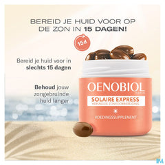 Oenobiol Solaire Express 15 capsules - peau & bronzage sublimés, Préparation solaire accélérée en 15 jours