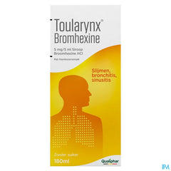 Toularynx Bromhexine 180 ml sirop toux grasse, bronchite, sinusite