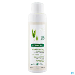 Klorane - Shampoing sec en poudre extra-doux au lait d’Avoine - Sans gaz - Tous types de cheveux