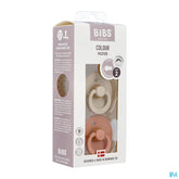 Bibs 2 Sucette Duo Vanilla Peach