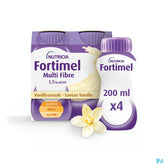 Fortimel Multifibre 1.5kcal Arôme Vanille Complément Nutritionnel Dénutrition Bouteilles 4x200ml