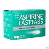 Aspirine Fasttabs 500mg Comp Pell 40