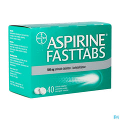 Aspirine Fasttabs 500mg Comp Pell 40