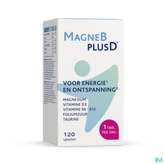 MagneBplusD - Magnésium, Vitamine D, Vitamines B, Acide Folique, Taurine - 120 comprimés