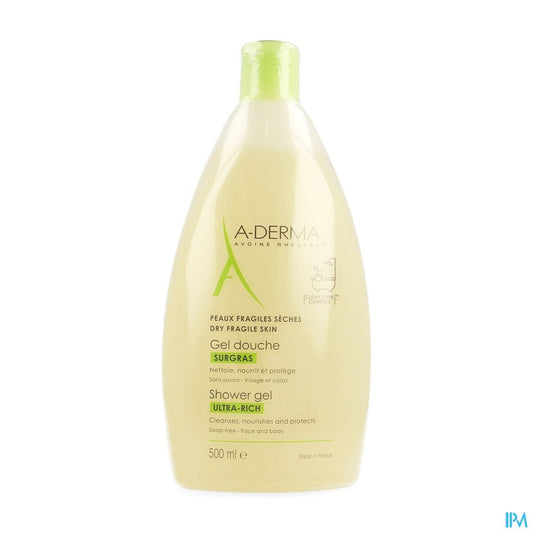 A-DERMA - LES INDISPENSABLES GEL DOUCHE SURGRAS - Peaux fragiles sèches