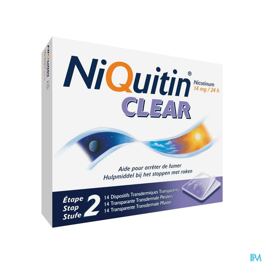 Niquitin® Clear Patch 14 Mg 14 P. – Arrêter De Fumer – 24H Sans Besoin