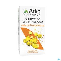 Arkopharma Arkogélules Huile De Foie De Morue Source de vitamine A & vitamine D 60 Gélules