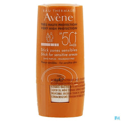 Eau Thermale Avène - Stick zones sensibles SPF50+ Soins solaires ORANGE
