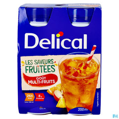 Delical Boisson Fruitee Multi-fruits 4x200ml