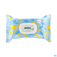Klorane - Lingettes nettoyantes douces pour le corps au Calendula apaisant - Bébé - Peau normale à sèche