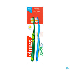 elmex Brosse à Dents Enfant 6-12 ans Souple 2 pièces