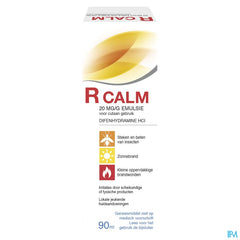 R CALM Emulsion 90ml - piqûre et morsures d'insectes, coups de soleil, brûlures superficielles