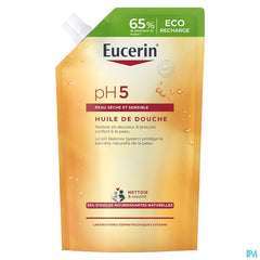 pH5 Huile de Douche Peau Sèche et Sensible recharge 400ml