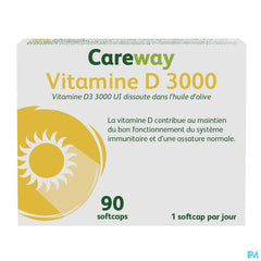 Careway Vitamine D 3000iu Softcaps 90