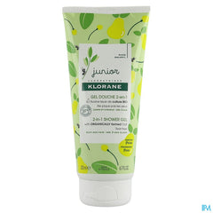 Klorane - Gel douche 2-en-1 à l’Avoine BIO - Poire - Corps et Cheveux - Junior - Enfant